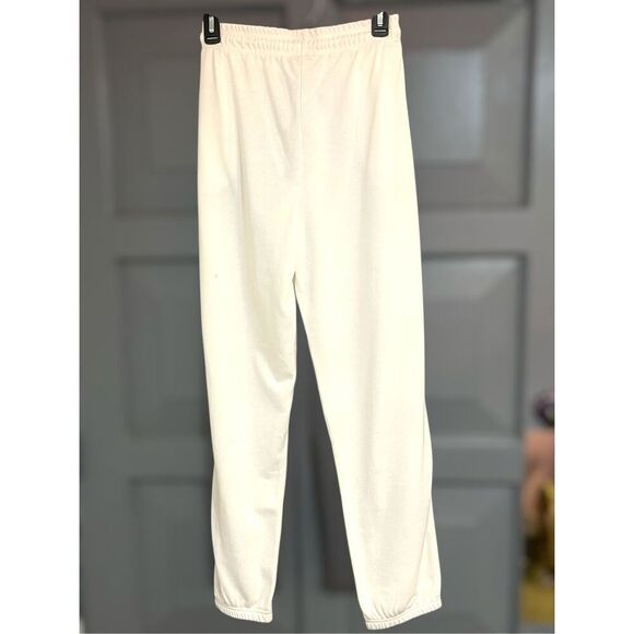 H Halston Cream Elastic Drawstring Waist Relaxed Fit Joggers NWT Sz M - Picture 3 of 6